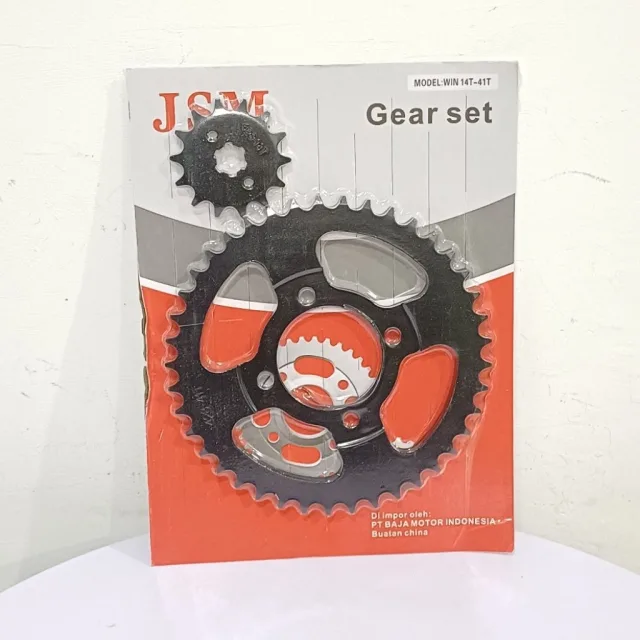 JSM GIR GEAR GER SET DEPAN BELAKANG WIN 100 WIN100 41T 14T DEPAN BELAKANG