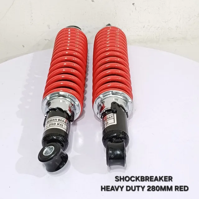 SKOK SHOCKBREAKER SHOCK BREAKER BELAKANG HEAVY DUTY 280 MM 280MM HEAVY DUTY RED MERAH