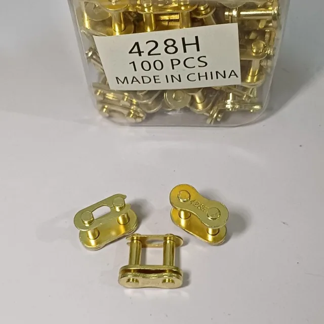HRG PER 20 PCS SAMBUNGAN RANTAI 428 H 428H WARNA EMAS GOLD HARGA 20 BIJI 428H