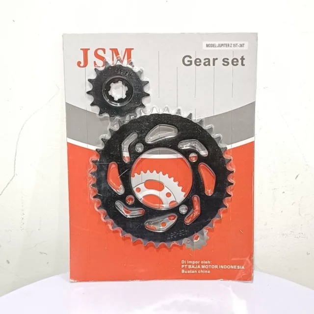JSM GIR GEAR GER SET DEPAN BELAKANG JUPITER Z 36T 15T DEPAN BELAKANG