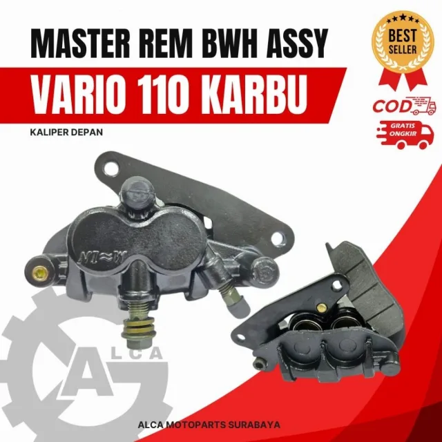 MASTER REM BAWAH KALIPER ASSY KEPALA BABI DEPAN VARIO 110 KARBU