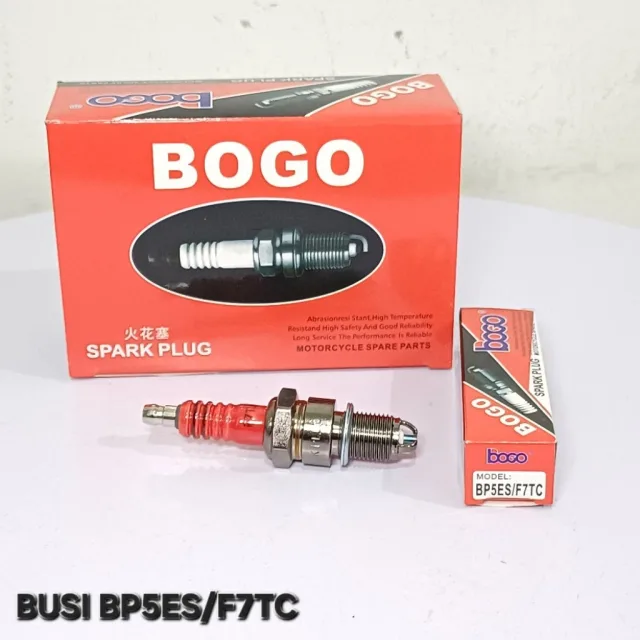 HRG PER KOTAK ISI 10 PCS BUSI BOGO KAKI 3 RACING BP5ES F7TC SATRIA 2T HIU NINJA R RR SS 150 2 TAK BOGO