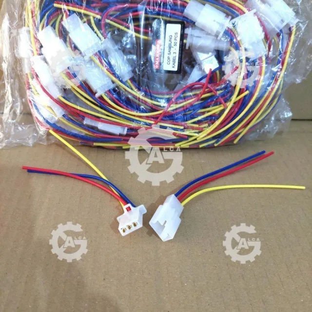 ISI 5 SET COP SOKET SOCKET SAMBUNGAN 3 PIN KABEL DAN SKUN PER 5 SET