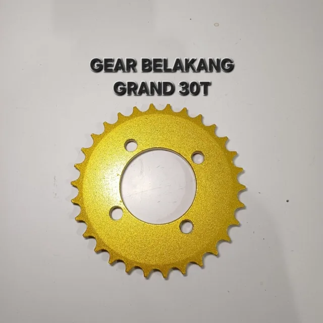 GOLD EMAS LUBANG BULAT GEAR GIR GER BELAKANG GRAND SUPRA 30T 30 T LUBANG BULAT GOLD