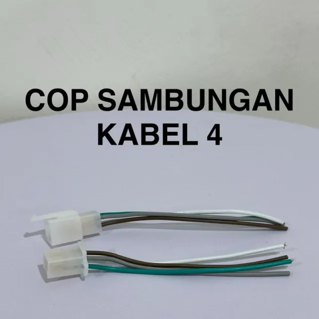 ISI 5 SET COP SOKET SOCKET SAMBUNGAN 4 PIN KABEL DAN SKUN PER 5 SET