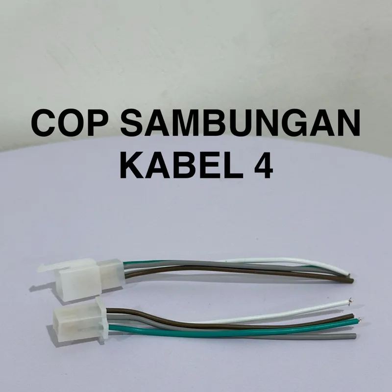 ISI 5 SET COP SOKET SOCKET SAMBUNGAN 4 PIN KABEL DAN SKUN PER 5 SET
