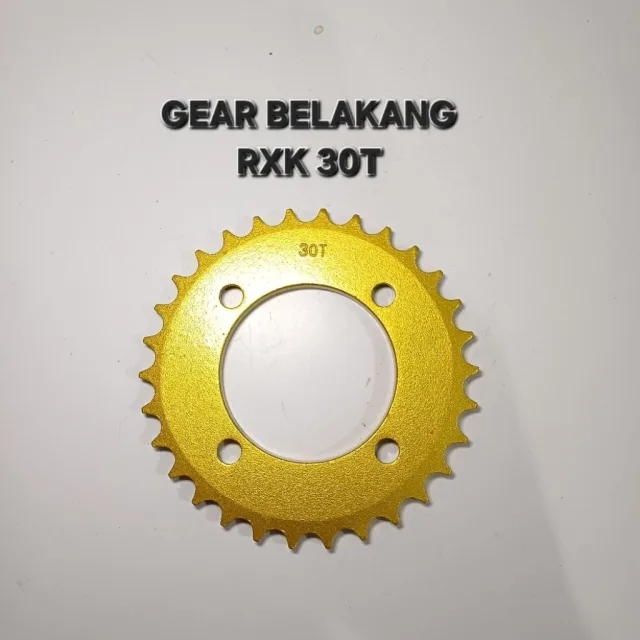 GOLD EMAS LUBANG BULAT GEAR GIR GER BELAKANG RXK RX KING JUPITER VEGA 30T 30 T LUBANG BULAT GOLD