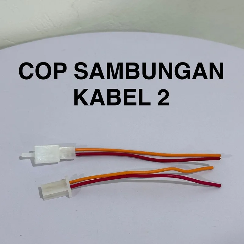 HRG PER 5 PCS COP SOKET SOCKET SAMBUNGAN 2 PIN KABEL DAN SKUN 2 KABEL PER 5 PCS