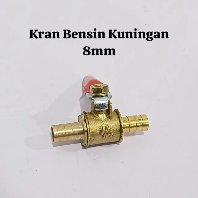 KRAN KERAN BENSIN KUNINGAN UNIVERSAL 1/4 8MM