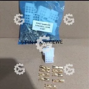 SOKET SOCKET SKUN SET SAMBUNGAN 9 PIN KECIL CEWE FEMALE HARGA UNTUK 10 SET