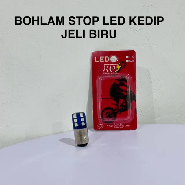 HRG PER 2 BIJI LAMPU DOP BOHLAM LED STOP LED KEDIP JELLY PUTIH BIRU MERAH