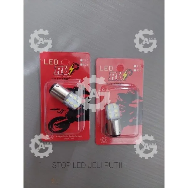 HRG PER 2 BIJI LAMPU DOP BOHLAM LED STOP LED KEDIP JELLY PUTIH BIRU MERAH