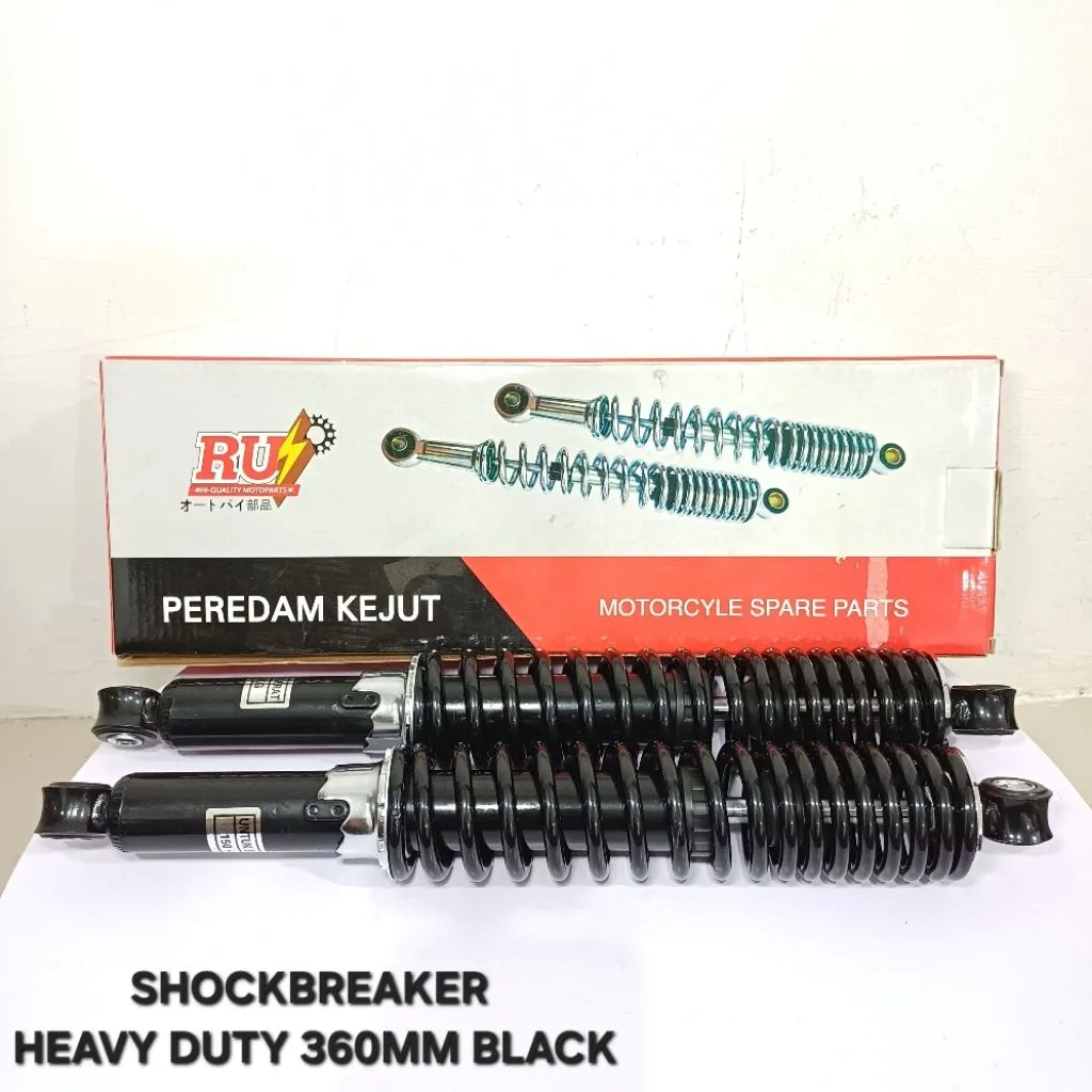 SKOK SHOCKBREAKER SHOCK BREAKER BELAKANG HEAVY DUTY 360 MM 360MM HEAVY DUTY BLACK HITAM