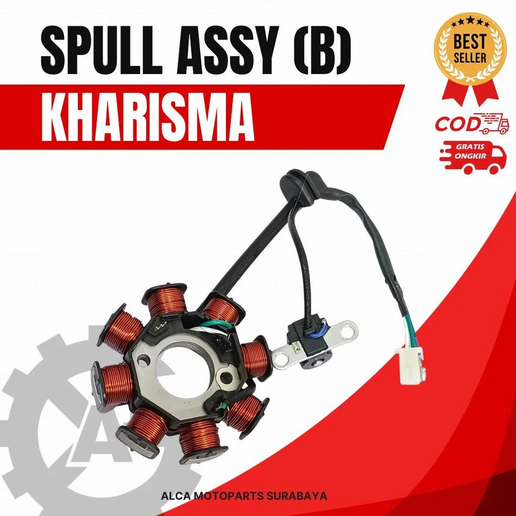 GRADE B SPULL SPUL STATOR ASSY ALUMINIUM KHARISMA SUPRA X 125 KARBU GRADE B