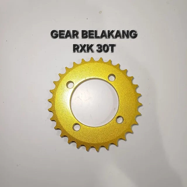 GOLD EMAS LUBANG BULAT GEAR GIR GER BELAKANG RXK RX KING JUPITER VEGA 30T 30 T LUBANG BULAT GOLD