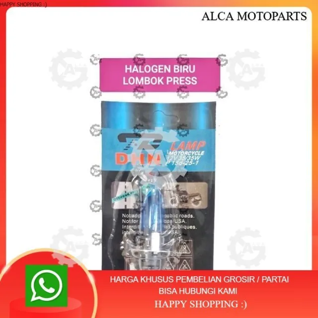 HRG PER 2 BIJI DOP BOHLAM LAMPU HALOGEN BIRU CABE LOMBOK LANCIP 12V 35 WATT TERMURAH