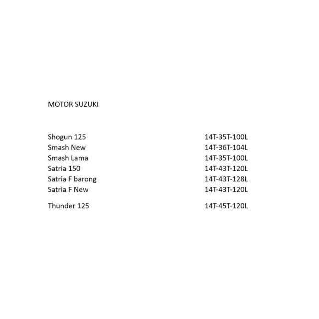 RANTAI MOTOR HITAM 428H 100 104 106 108 110 112 114 120 124 128 130 132 136 140