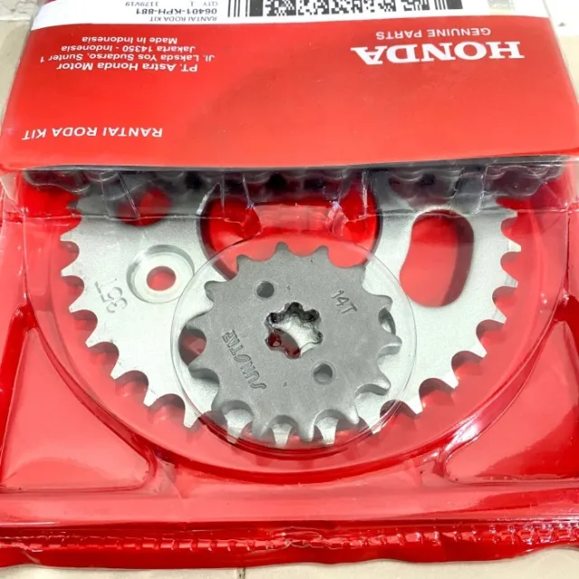 GIR GEAR PAKET SET KHARISMA SUPRA X 125 KARBU LAMA 35 14 104 KPH