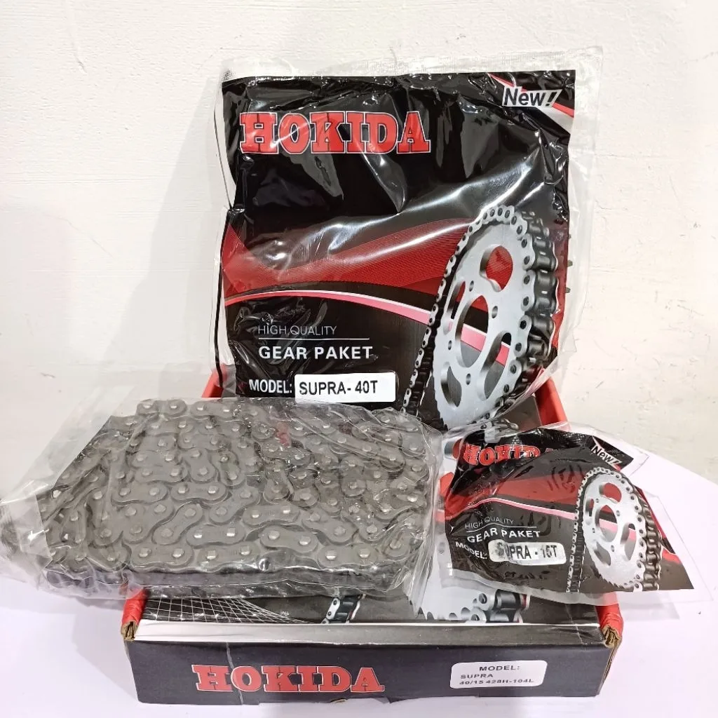 HOKIDA GIR GEAR PAKET SET SUPRA X LAMA 40T 15T 104 HOKIDA