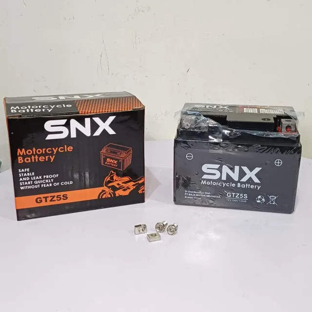 SNX ACCU AKI FULL KERING GTZ5 YTZ5 HTZ5 BARANG IMPORT AIR TERISI SNX