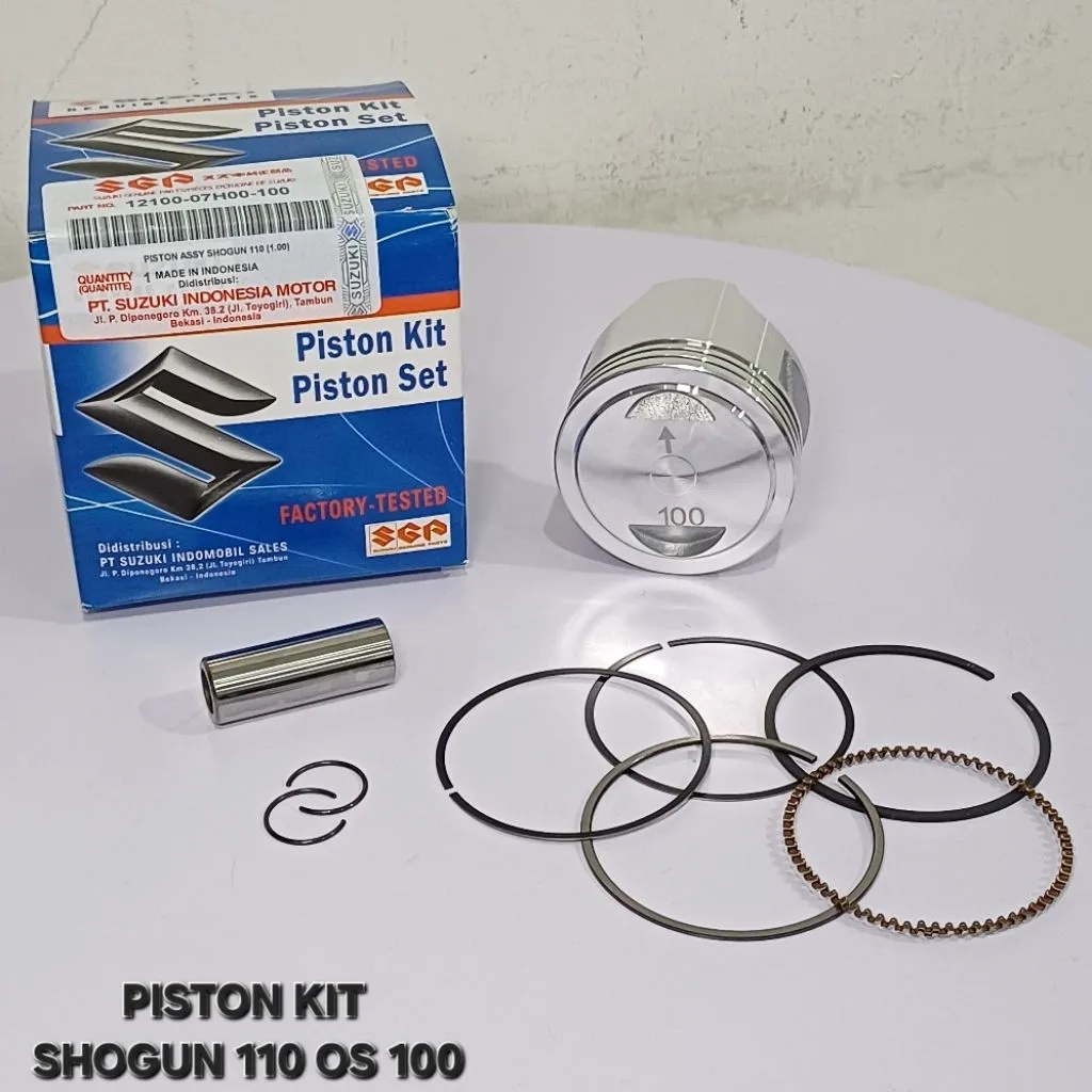 PISTON SEHER KIT SET RING PEN PISTON SHOGUN 110 KEBO LAMA OS 100 1.00 07H00