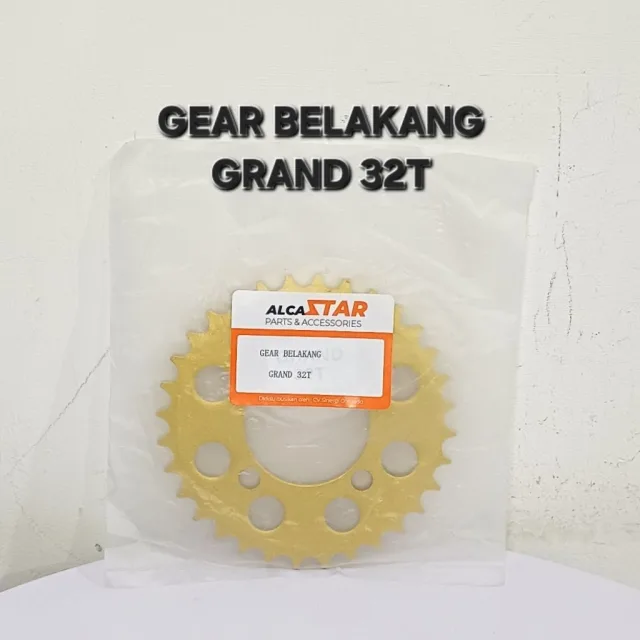 GOLD EMAS LUBANG BULAT GEAR GIR GER BELAKANG GRAND SUPRA 32T 32 T LUBANG BULAT GOLD