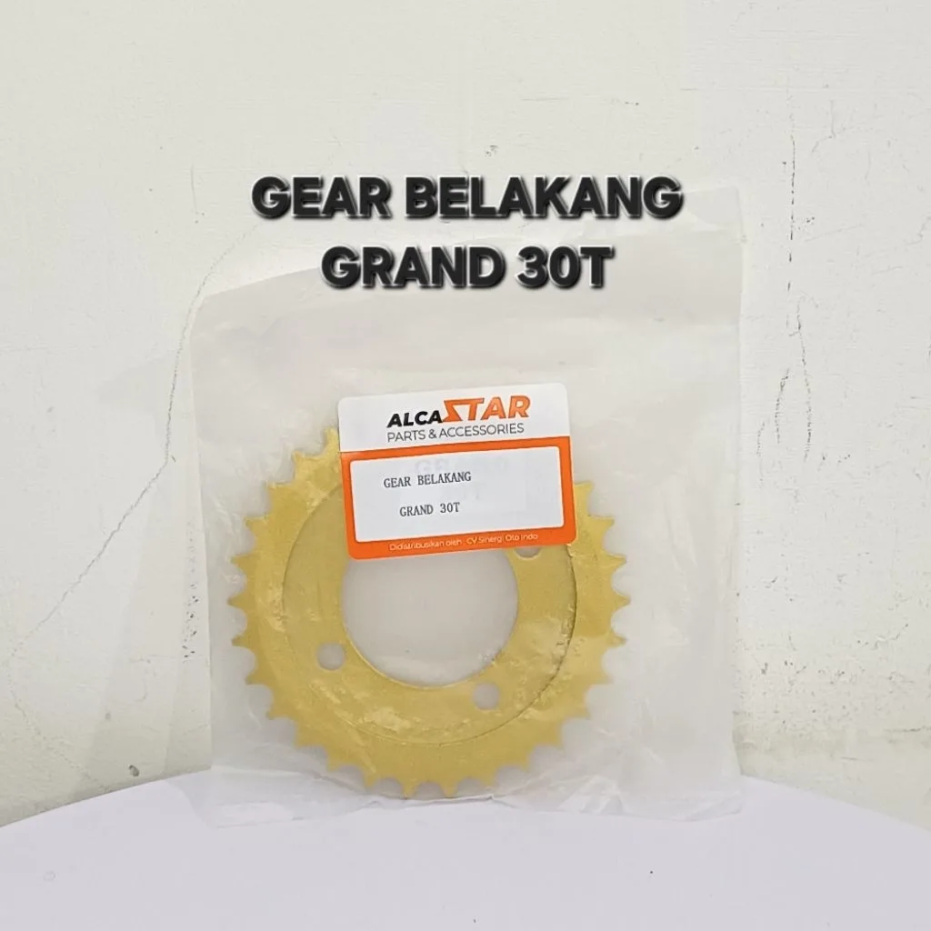 GOLD EMAS LUBANG BULAT GEAR GIR GER BELAKANG GRAND SUPRA 30T 30 T LUBANG BULAT GOLD