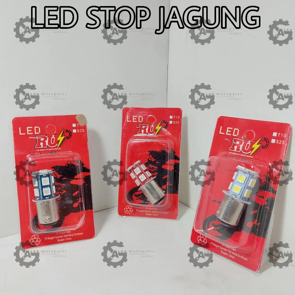 HRG PER 2 BIJI DOP LAMPU BOHLAM LED STOP LED KEDIP JAGUNG PUTIH BIRU