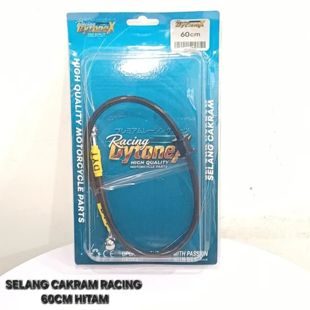 TALI KABEL SELANG REM CAKRAM RACING VARIASI 60 CM 60CM RACING HITAM