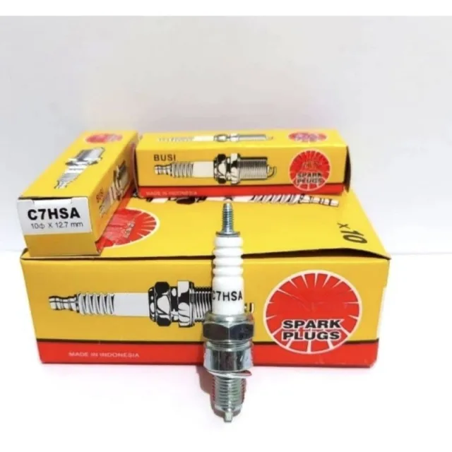 ISI 10 PC BUSI C7HSA GRAND SUPRA KEPALA PUTIH ANTI JAMUR PER KOTAK ISI 10 PCS J1L-1-03