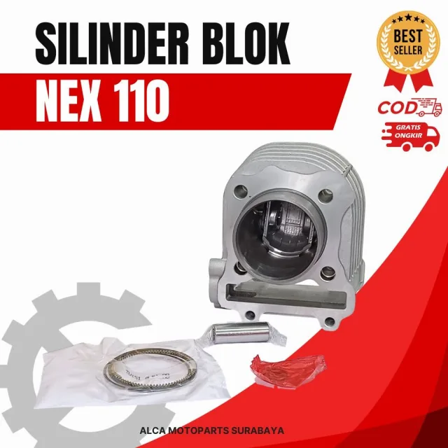 SILINDER BLOK SEHER ASSY SET PISTON NEX 110 NEX110 KARBU