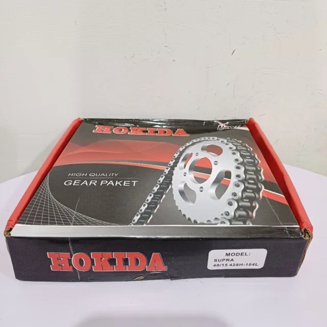 HOKIDA GIR GEAR PAKET SET SUPRA X LAMA 40T 15T 104 HOKIDA