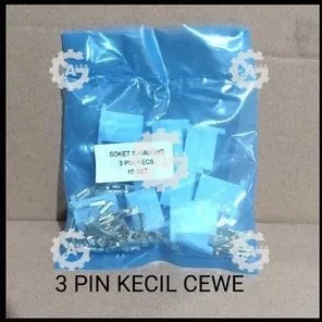 SOKET SOCKET SKUN SET SAMBUNGAN 3 PIN KECIL CEWE FEMALE HARGA UNTUK 10 SET