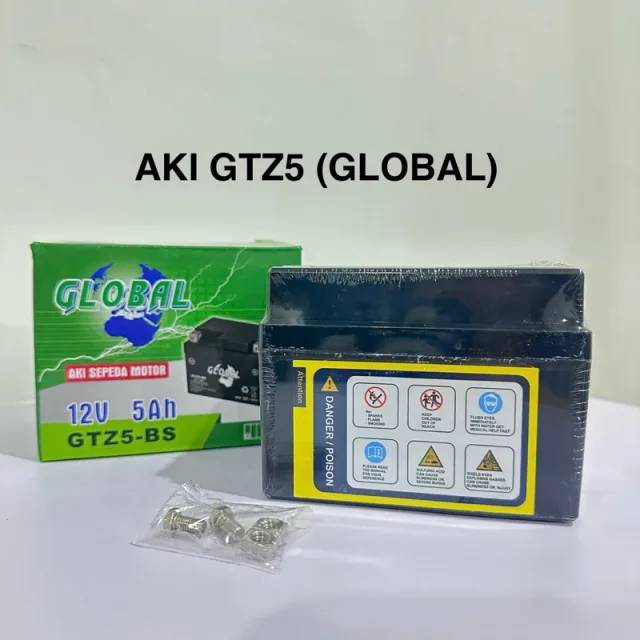 ACCU AKI FULL KERING GTZ5 YTZ5 HTZ5 GLOBAL BARANG IMPORT AIR TERISI