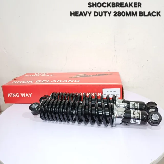 SKOK SHOCKBREAKER SHOCK BREAKER BELAKANG HEAVY DUTY 280 MM 280MM HEAVY DUTY BLACK HITAM