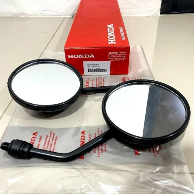 SPION MOTOR SCOOPY HITAM KACA CEMBUNG 1 SET KIRI KANAN SEPASANG K93