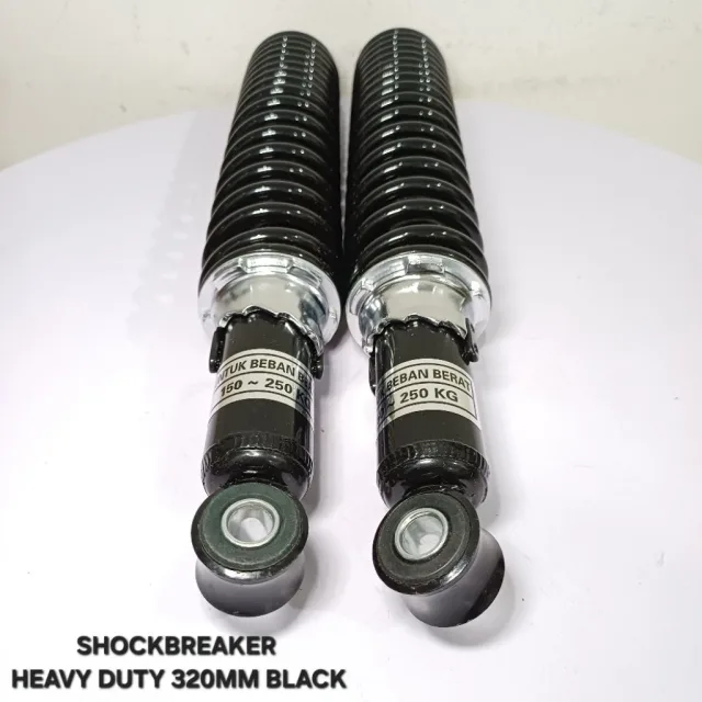 SKOK SHOCKBREAKER SHOCK BREAKER BELAKANG HEAVY DUTY 320 MM 320MM HEAVY DUTY BLACK HITAM