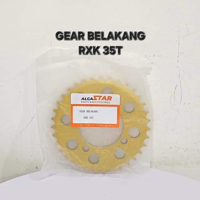 GOLD EMAS LUBANG BULAT GEAR GIR GER BELAKANG GRAND SUPRA 35T 35 T LUBANG BULAT GOLD