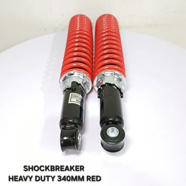 SKOK SHOCKBREAKER SHOCK BREAKER BELAKANG HEAVY DUTY 340 MM 340MM HEAVY DUTY RED MERAH
