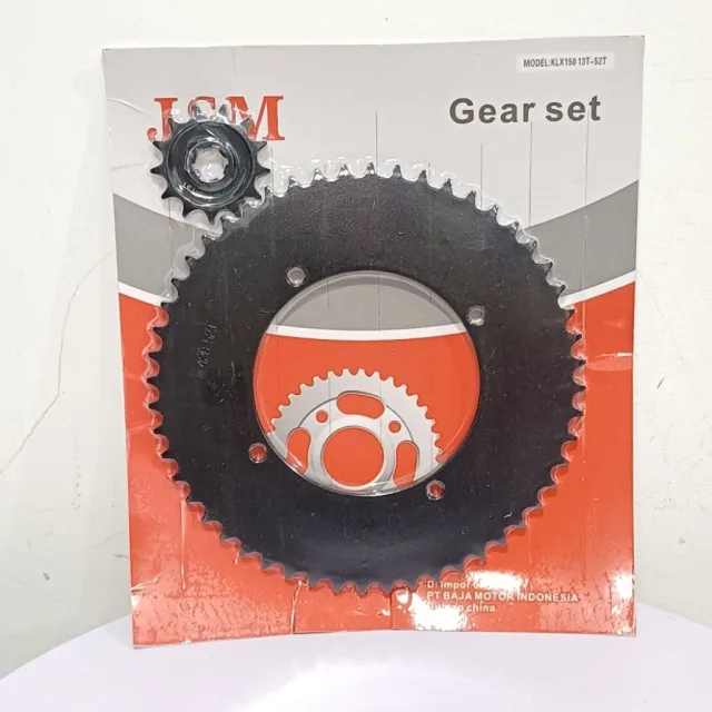 JSM GIR GEAR GER SET DEPAN BELAKANG KLX 150 52T 13T DEPAN BELAKANG