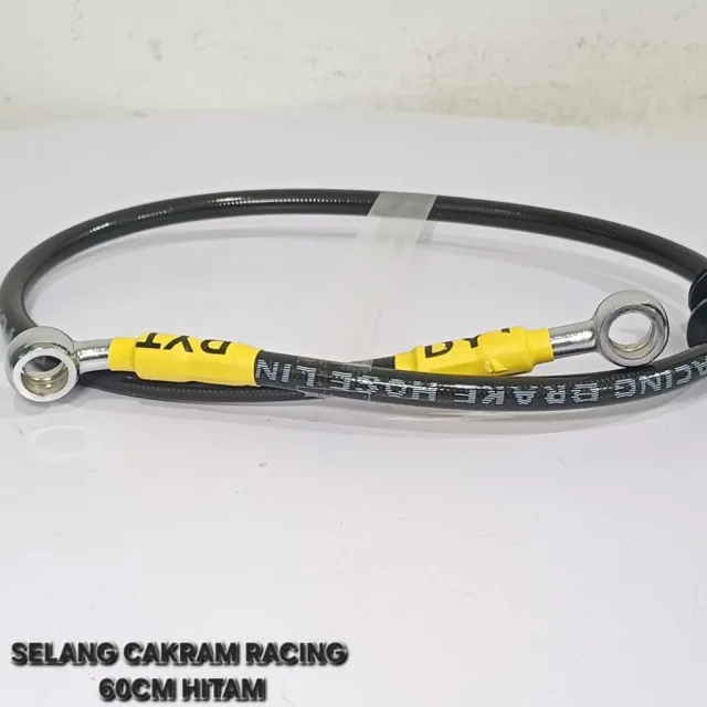 TALI KABEL SELANG REM CAKRAM RACING VARIASI 60 CM 60CM RACING HITAM