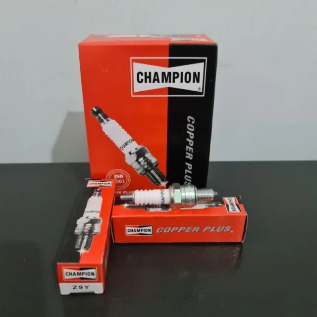 ISI 10 PC BUSI CHAMPION Z9Y GRAND MIO SUPRA JUPITER KEPALA PUTIH ANTI JAMUR PER KOTAK ISI 10 PC J1L-1-04