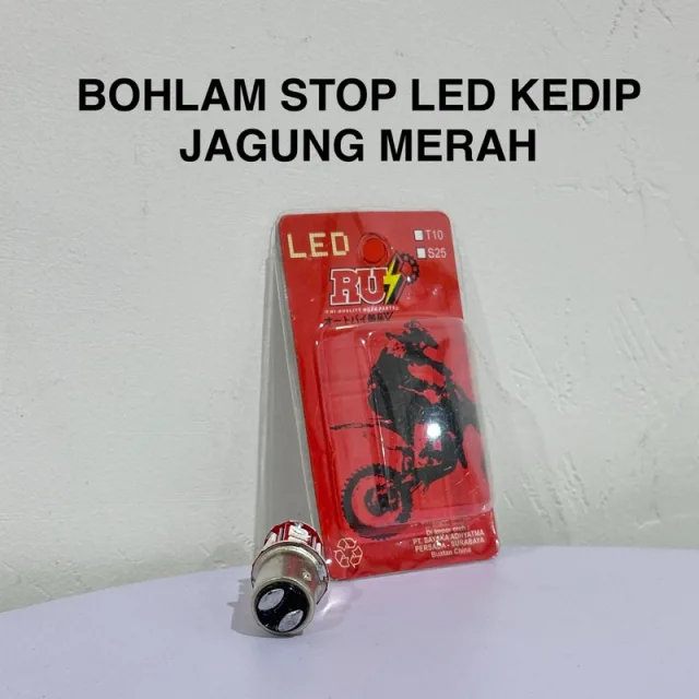 HRG PER 2 BIJI DOP LAMPU BOHLAM LED STOP LED KEDIP JAGUNG PUTIH BIRU