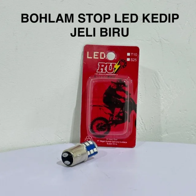 HRG PER 2 BIJI LAMPU DOP BOHLAM LED STOP LED KEDIP JELLY PUTIH BIRU MERAH