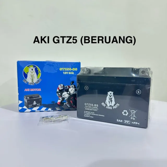 ACCU AKI KERING FULL KERING 1,3 KG GTZ5 / HTZ5 / YTZ5 (AIR SUDAH TERISI)