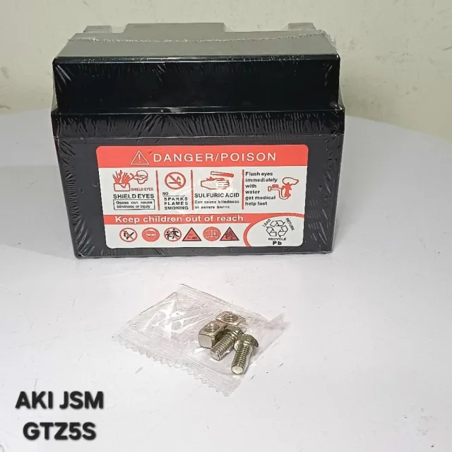 JSM ACCU AKI FULL KERING GTZ5 YTZ5 HTZ5 AIR SUDAH TERISI BERAT 1,3 KG JSM