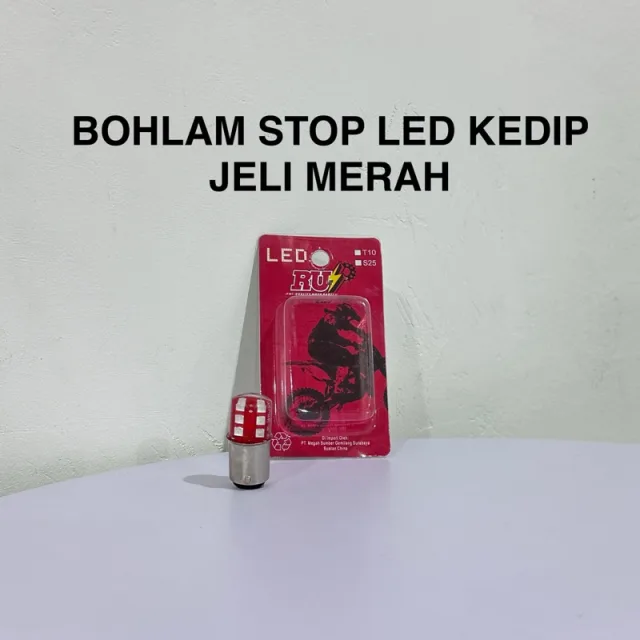 HRG PER 2 BIJI LAMPU DOP BOHLAM LED STOP LED KEDIP JELLY PUTIH BIRU MERAH