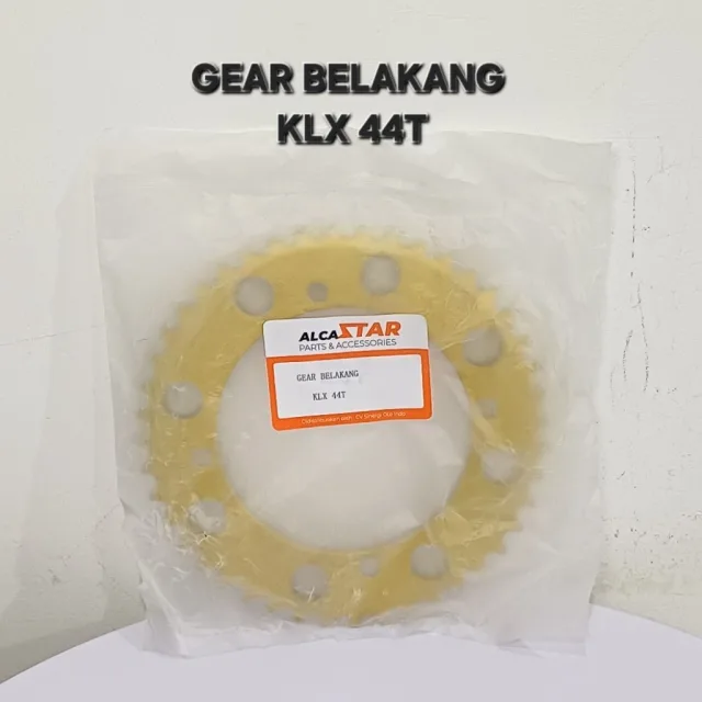 GOLD EMAS LUBANG BULAT GEAR GIR GER BELAKANG KLX 150 KLX150 44T 44 T LUBANG BULAT GOLD