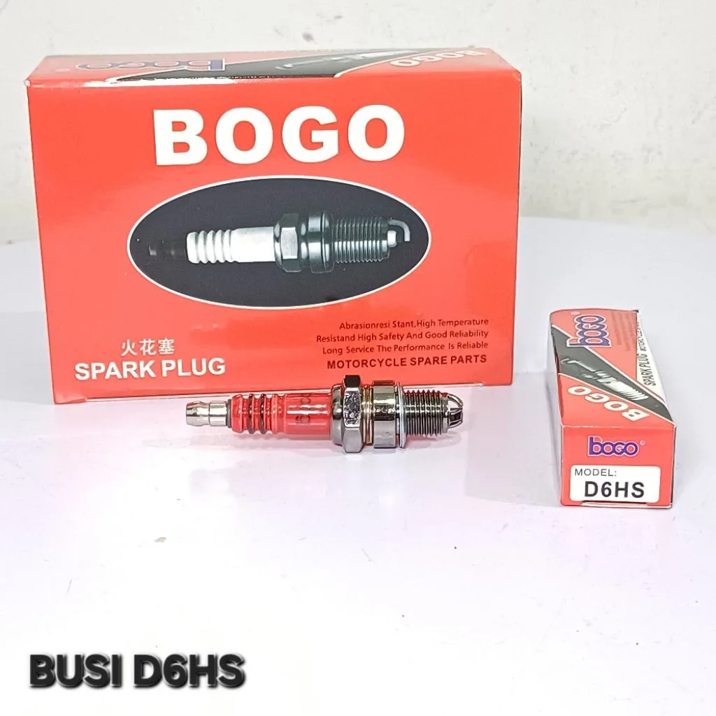 HRG PER KOTAK ISI 10 PCS BUSI BOGO KAKI 3 RACING D6HS C90 S90Z C70 BOGO