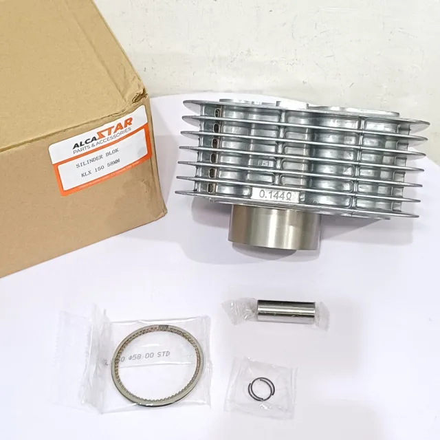 CYLINDER SILINDER BLOK SEHER ASSY SET PISTON KIT KLX 150 58 MM 58MM